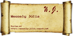 Wessely Júlia névjegykártya